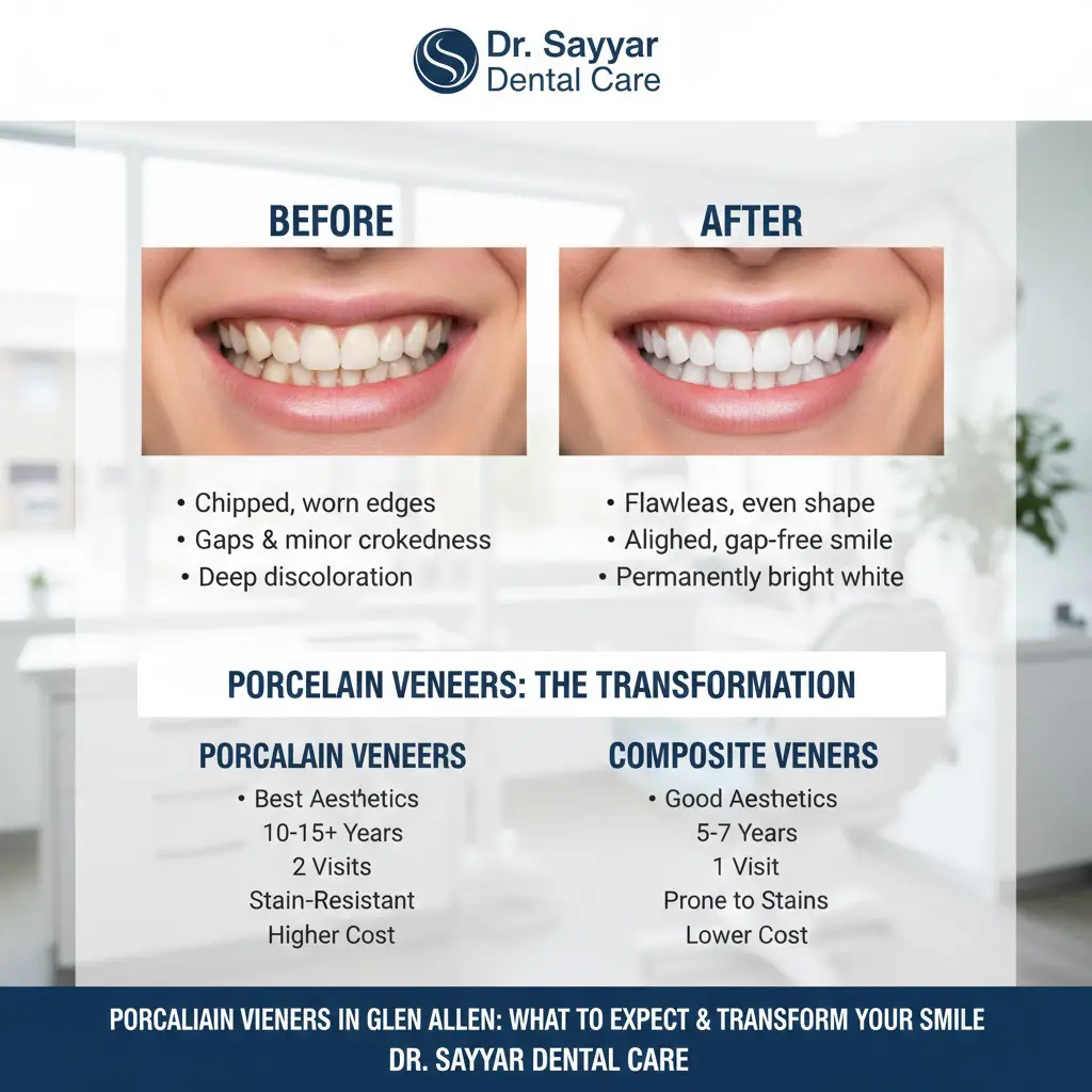 Porcelain Veneers in Glen Allen – What to Expect & Transform Your Smile